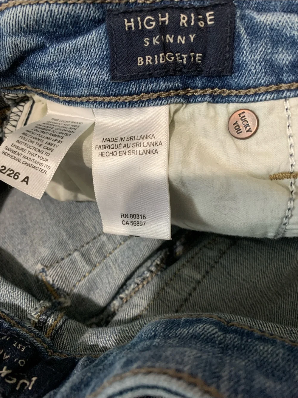 Lucky Brand High-Rise Light Blue Button-Fly Jeans